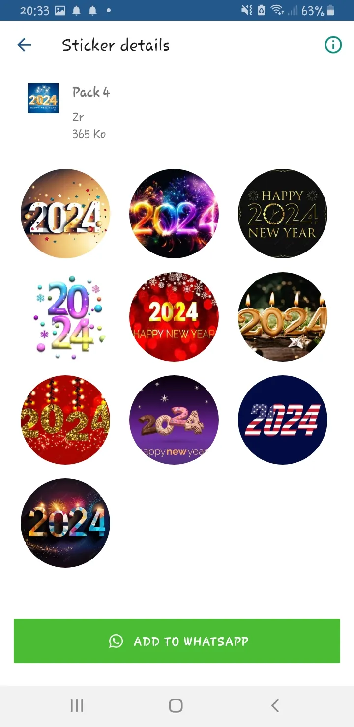 2024 New Year Stickers | Indus Appstore | Screenshot