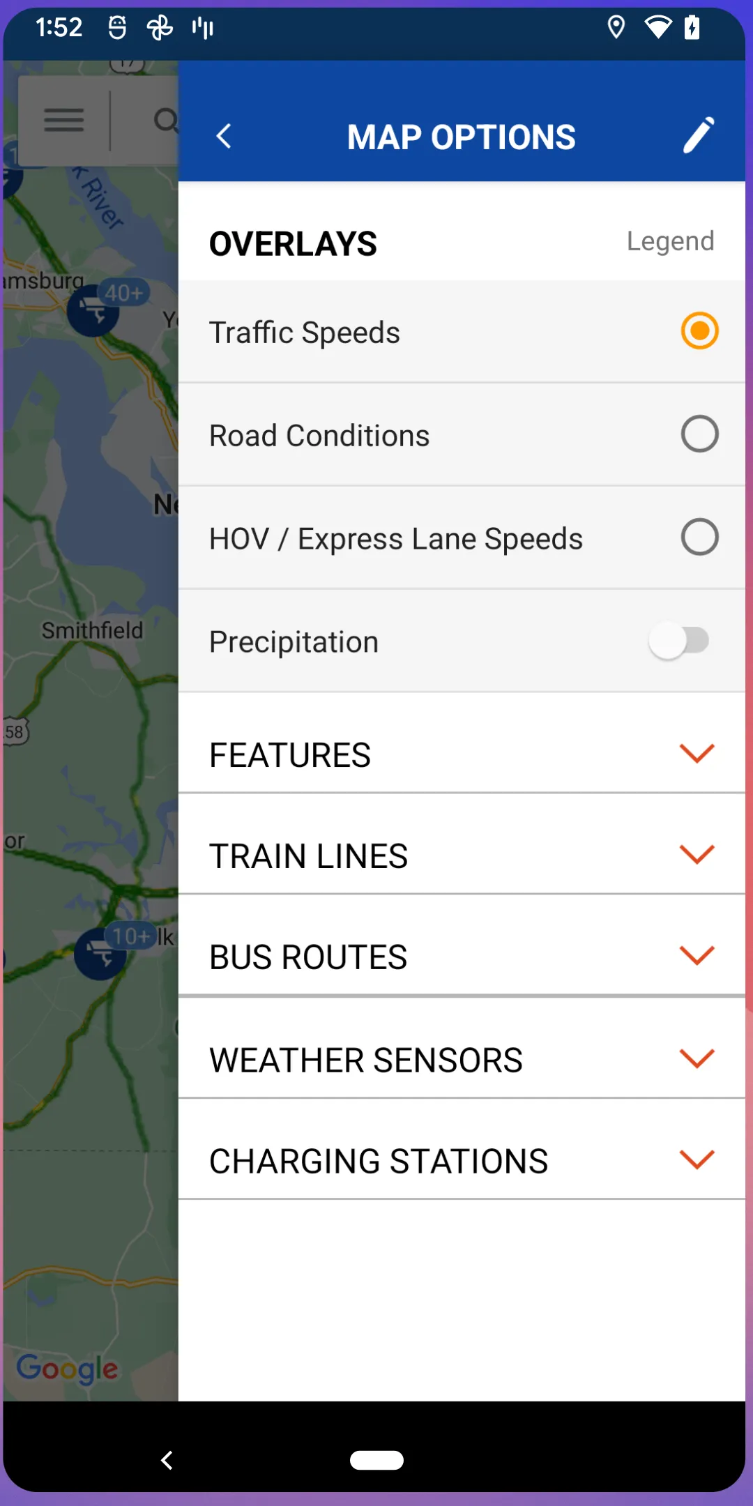 VDOT 511 Virginia Traffic | Indus Appstore | Screenshot