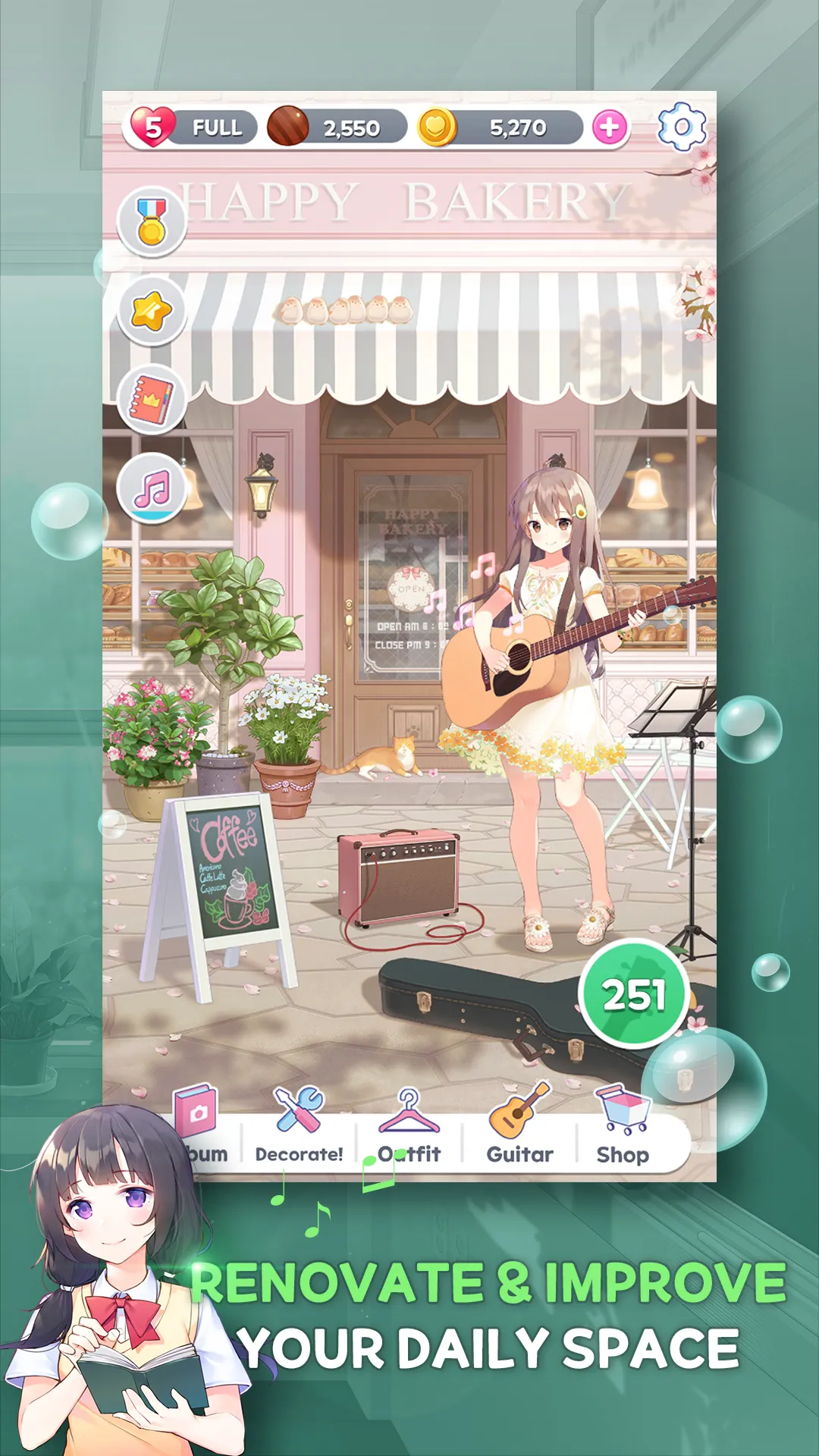 Guitar Girl Match 3 | Indus Appstore | Screenshot