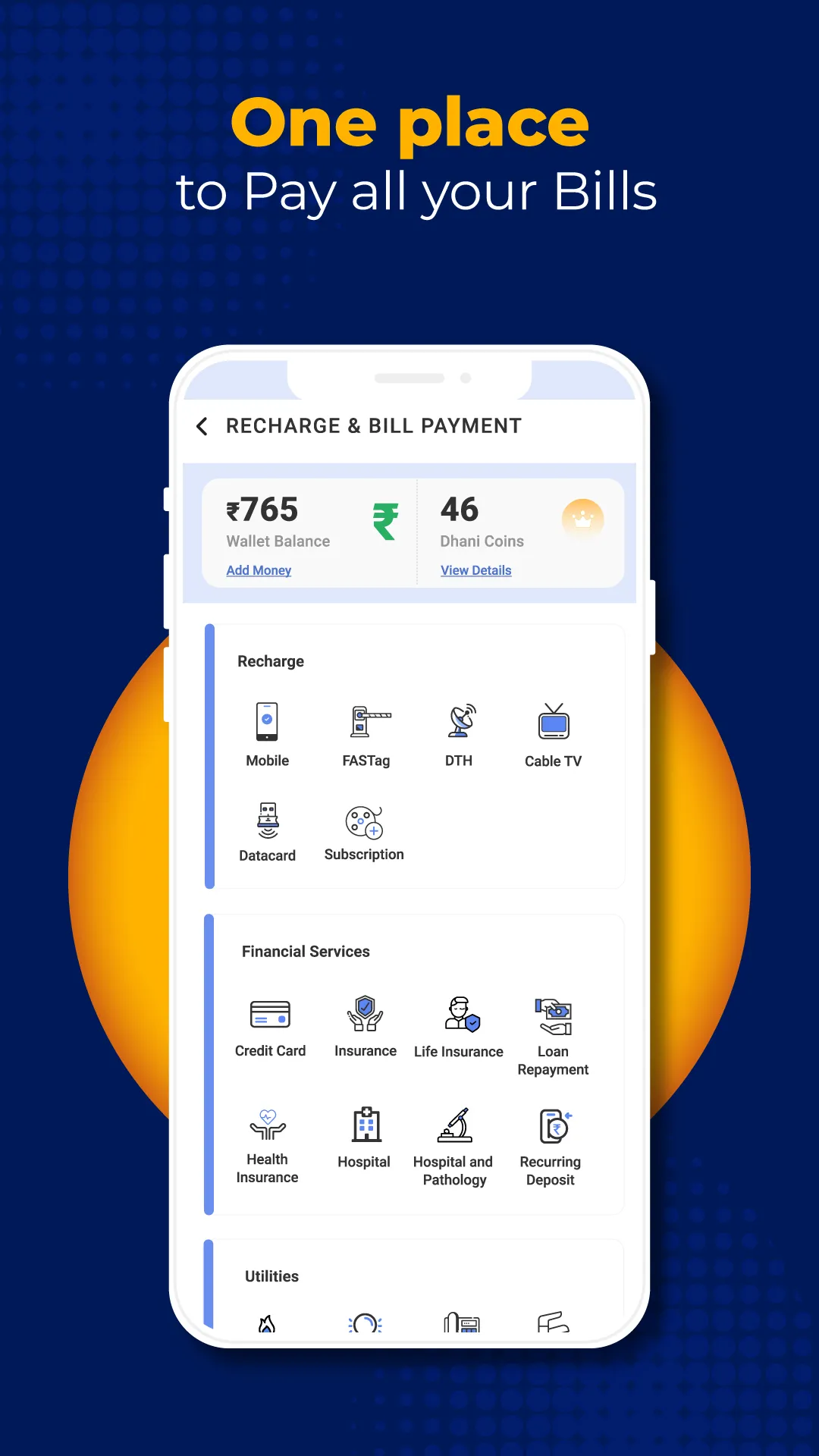 Dhani: UPI, Cards & Bills | Indus Appstore | Screenshot