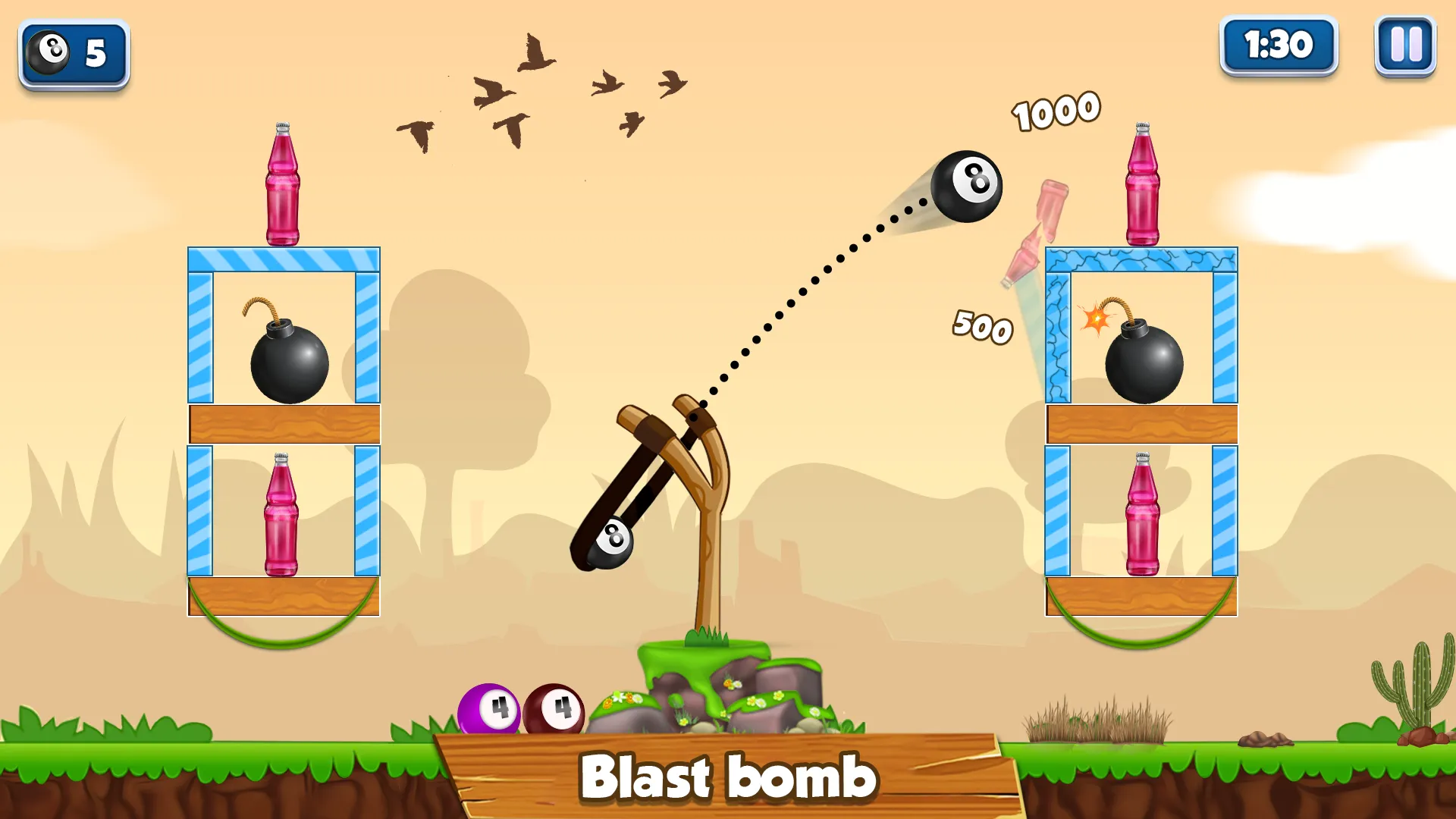 Bottle Shooter Slingshot Game | Indus Appstore | Screenshot
