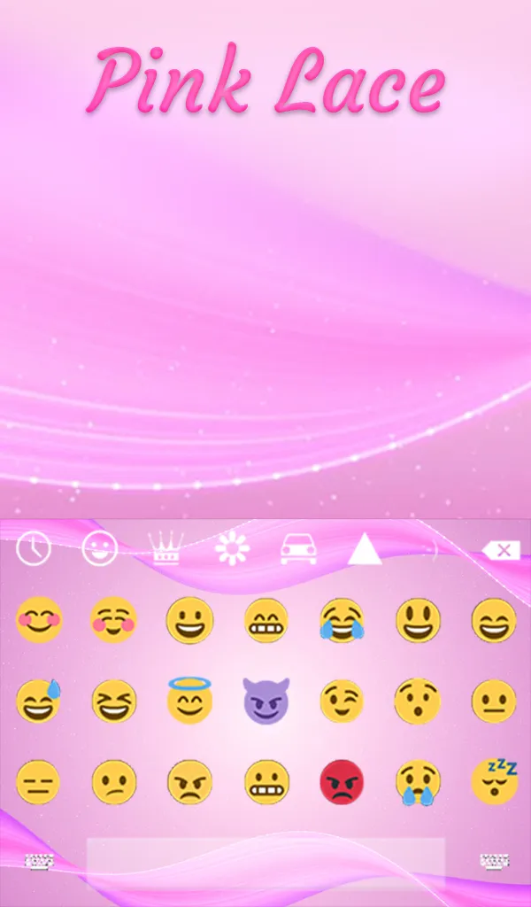 Pink Lace Animated Keyboard | Indus Appstore | Screenshot