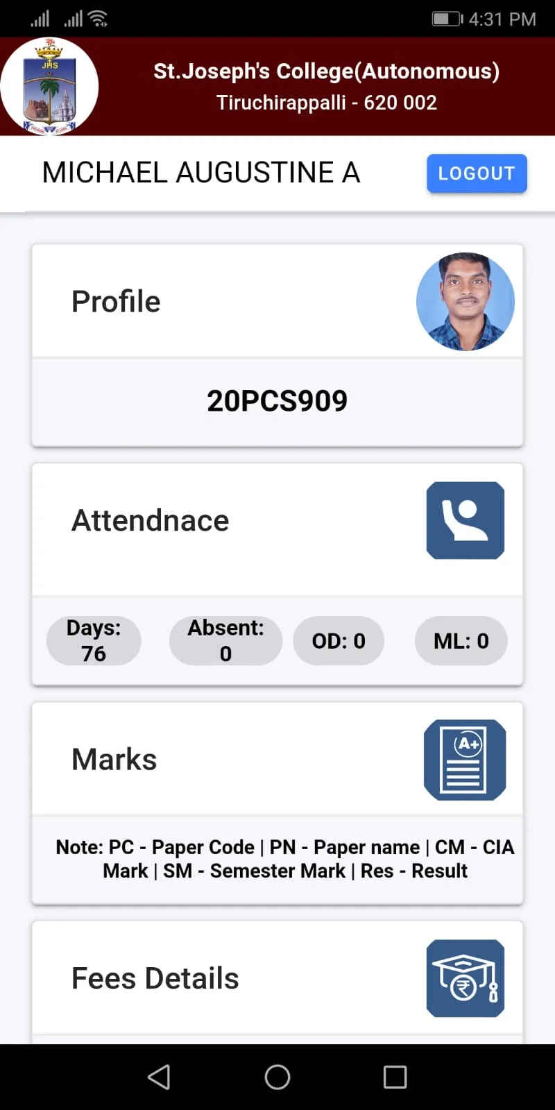 SJC Parent ERP | Indus Appstore | Screenshot