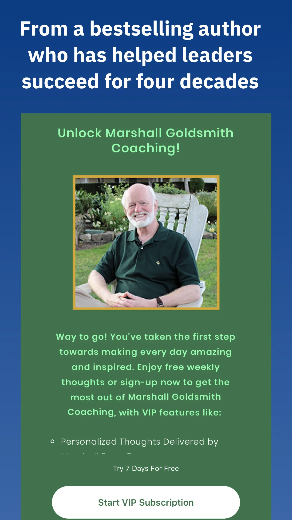 Marshall Goldsmith Coaching | Indus Appstore | Screenshot