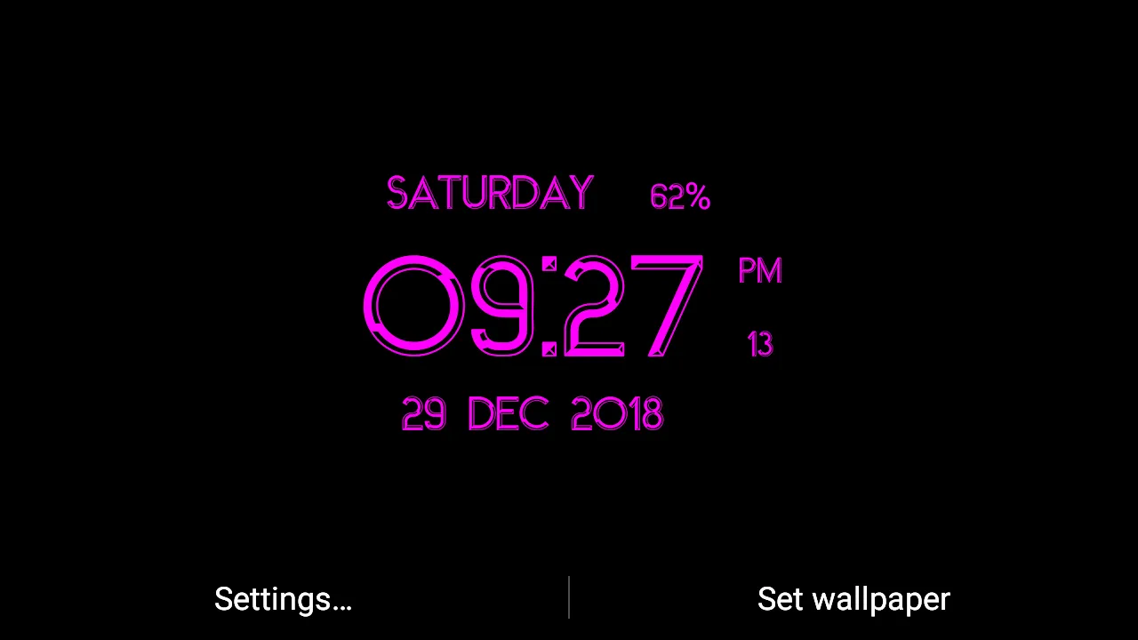 Digital Clock Live Wallpaper | Indus Appstore | Screenshot