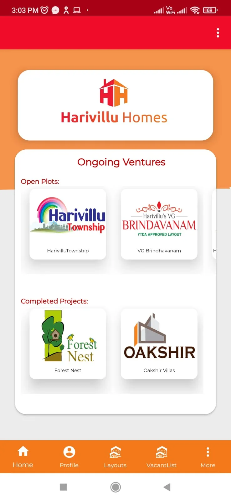 Harivillu Homes | Indus Appstore | Screenshot