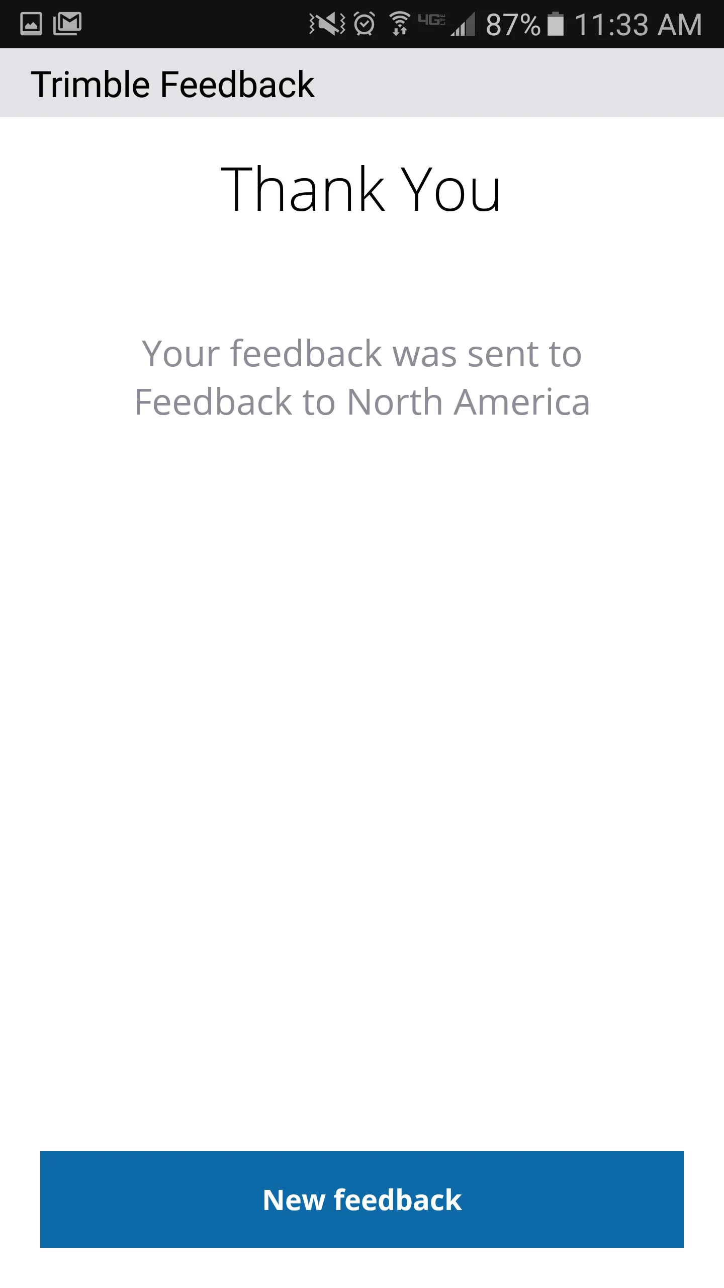 Trimble Feedback | Indus Appstore | Screenshot