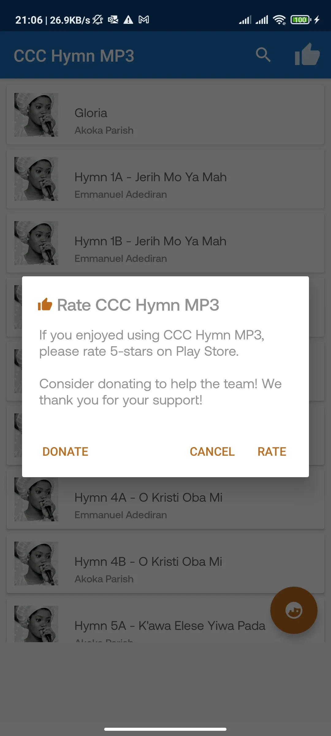 CCC Hymns MP3 | Indus Appstore | Screenshot