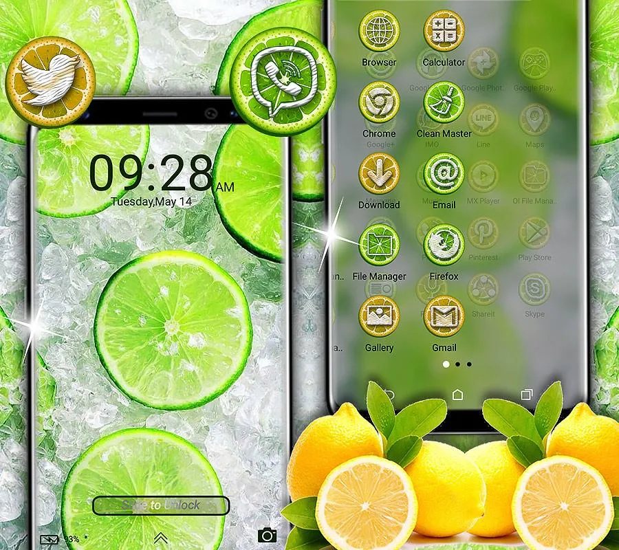 Lemon Launcher Theme | Indus Appstore | Screenshot