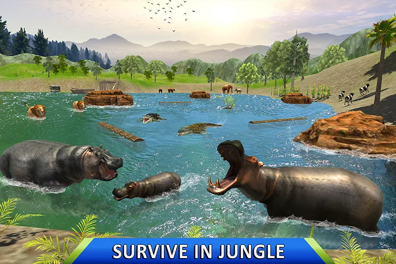 Wild Hippo Beach Simulator | Indus Appstore | Screenshot