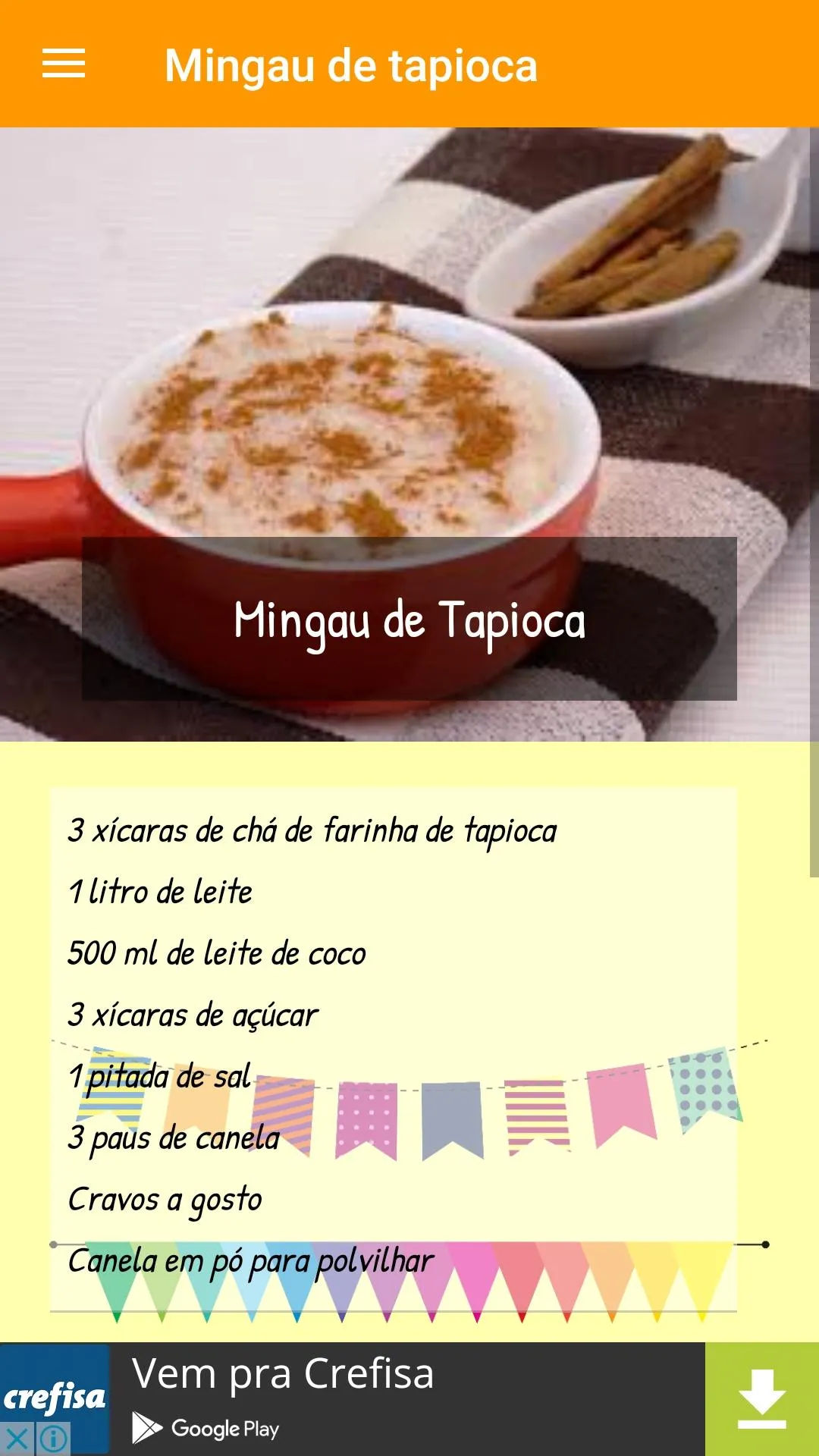 Comidas e receitas típicas de  | Indus Appstore | Screenshot