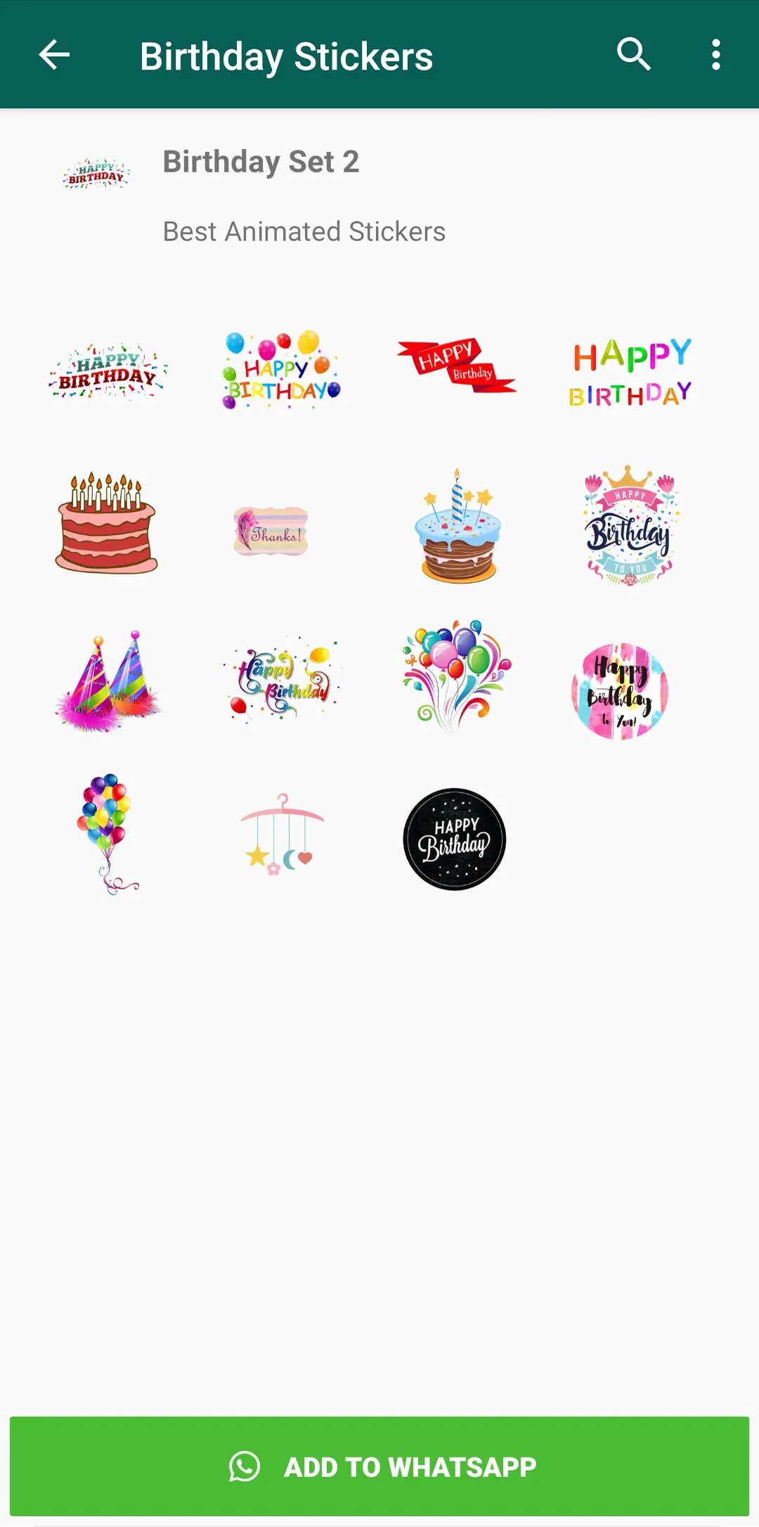 Happy Birthday Stickers | Indus Appstore | Screenshot