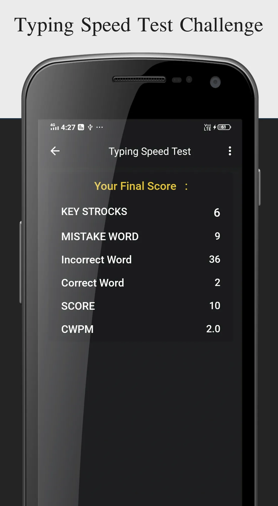 Typing Speed Test Challenge | Indus Appstore | Screenshot