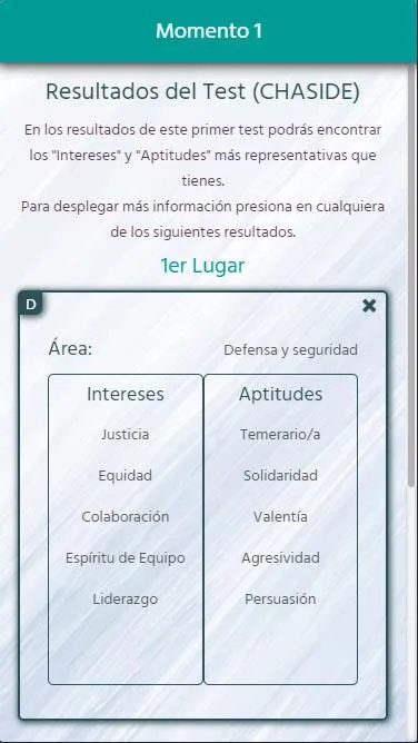 Descubre tu Vocación | Indus Appstore | Screenshot