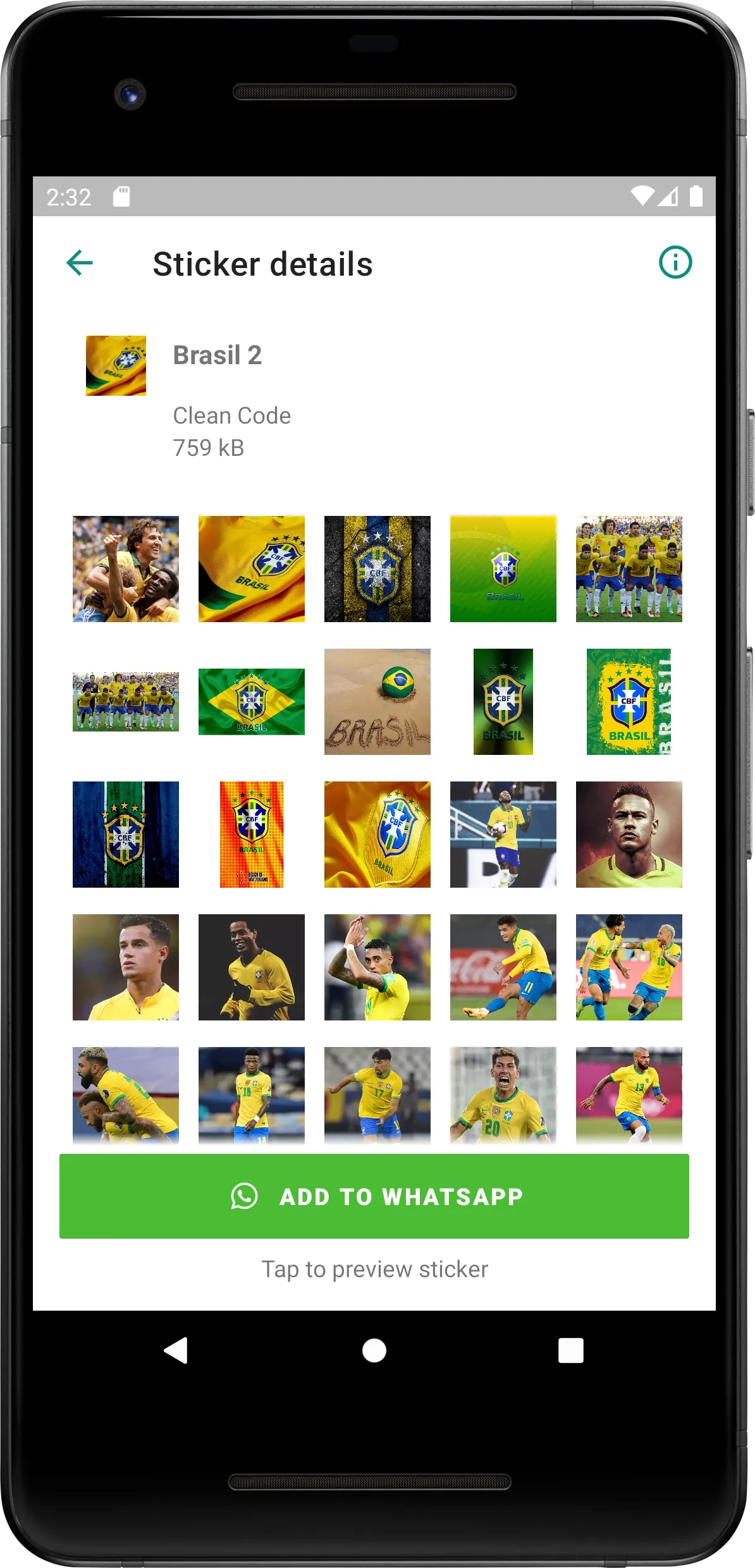 Stickers Brazil Soccer Team | Indus Appstore | Screenshot