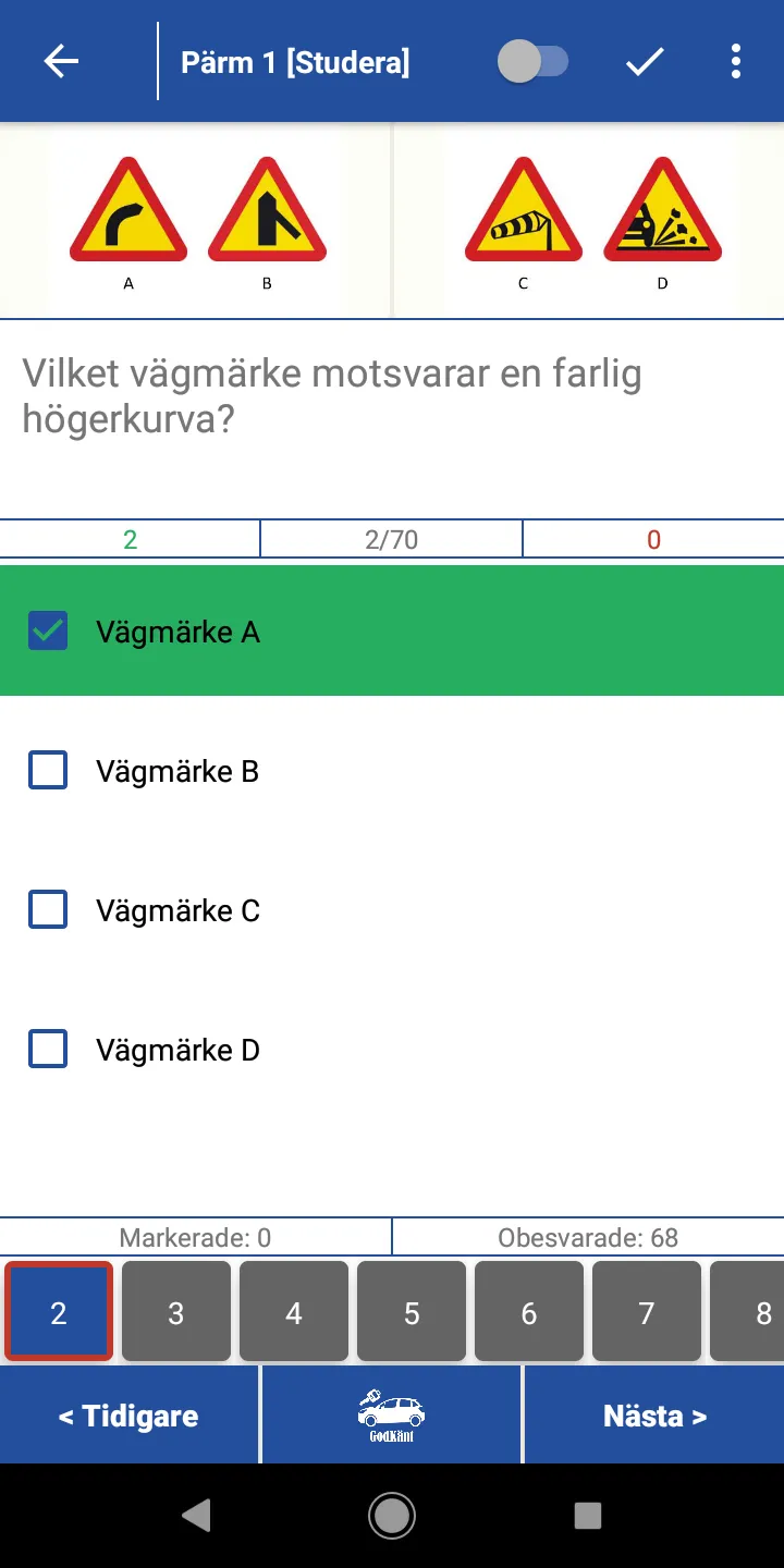 GodKänt teoriprov på svenska | Indus Appstore | Screenshot