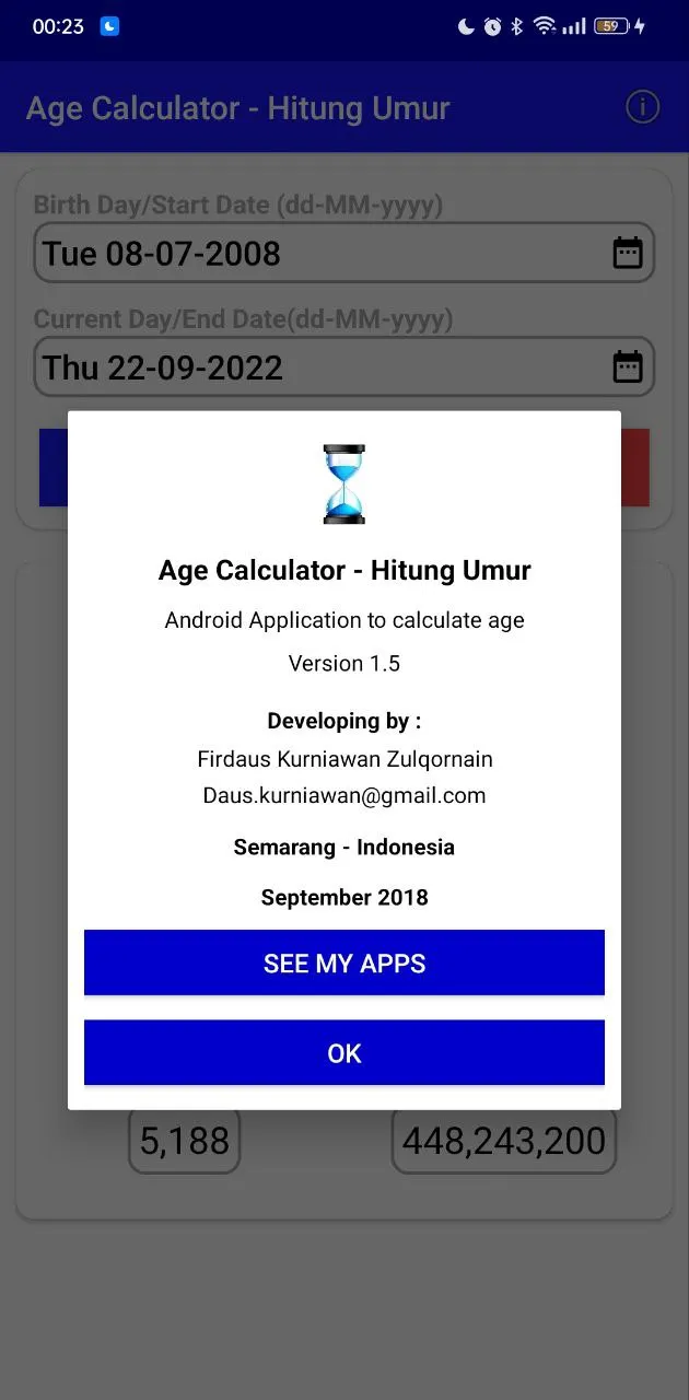 Age Calculator - Hitung Umur | Indus Appstore | Screenshot