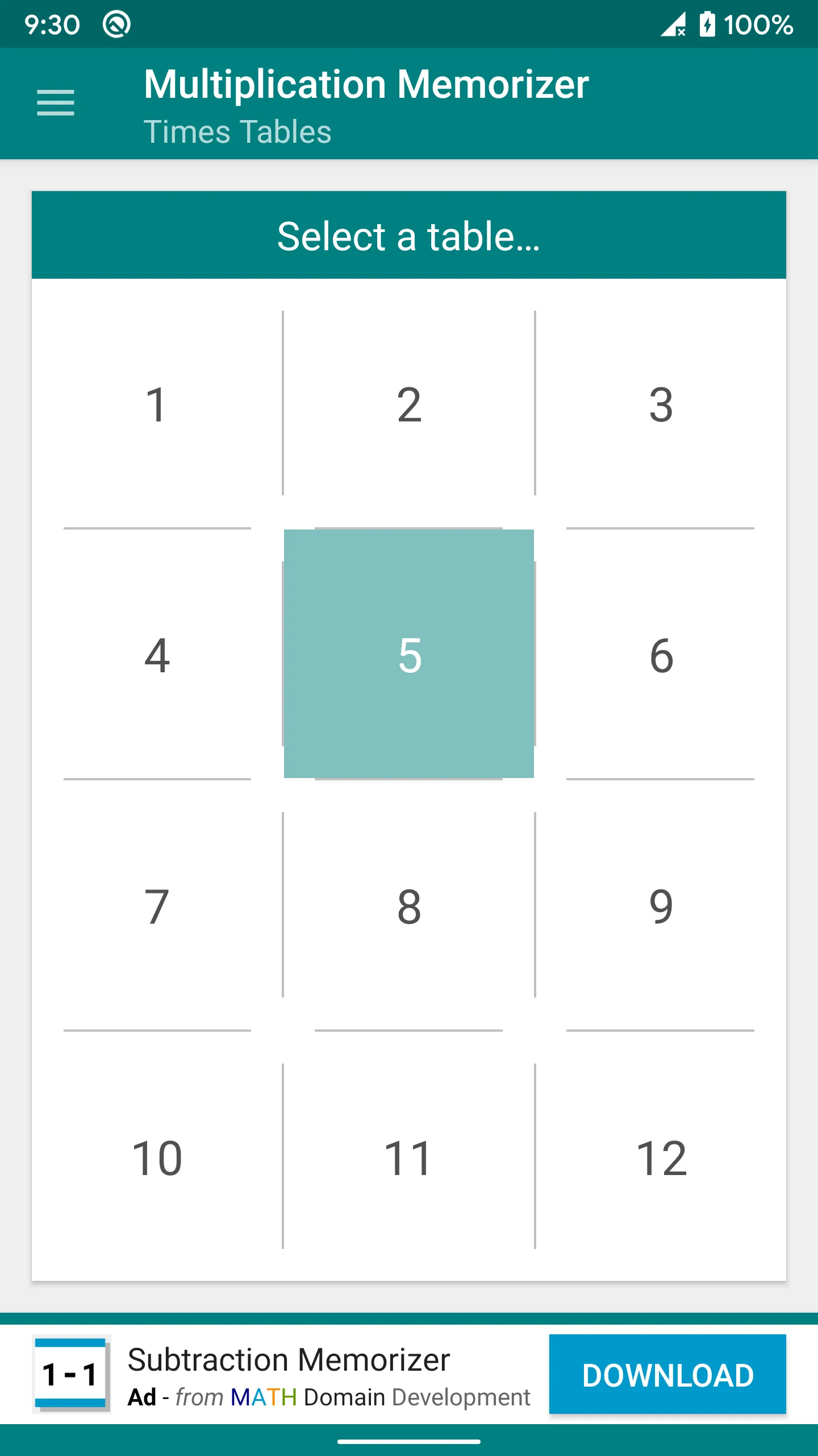 Multiplication Memorizer | Indus Appstore | Screenshot