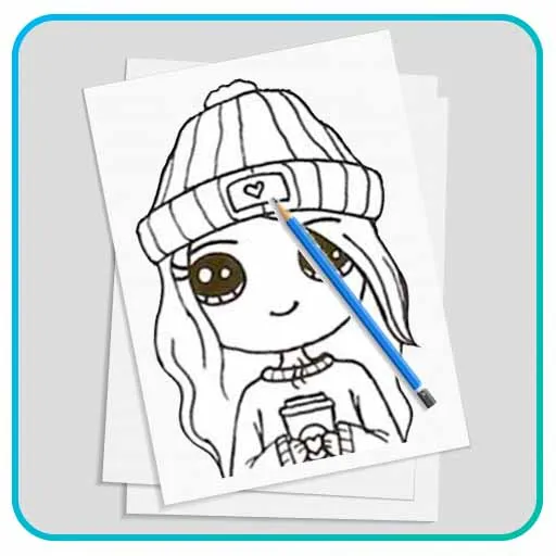 Learn to draw a cute girl | Indus Appstore | Screenshot