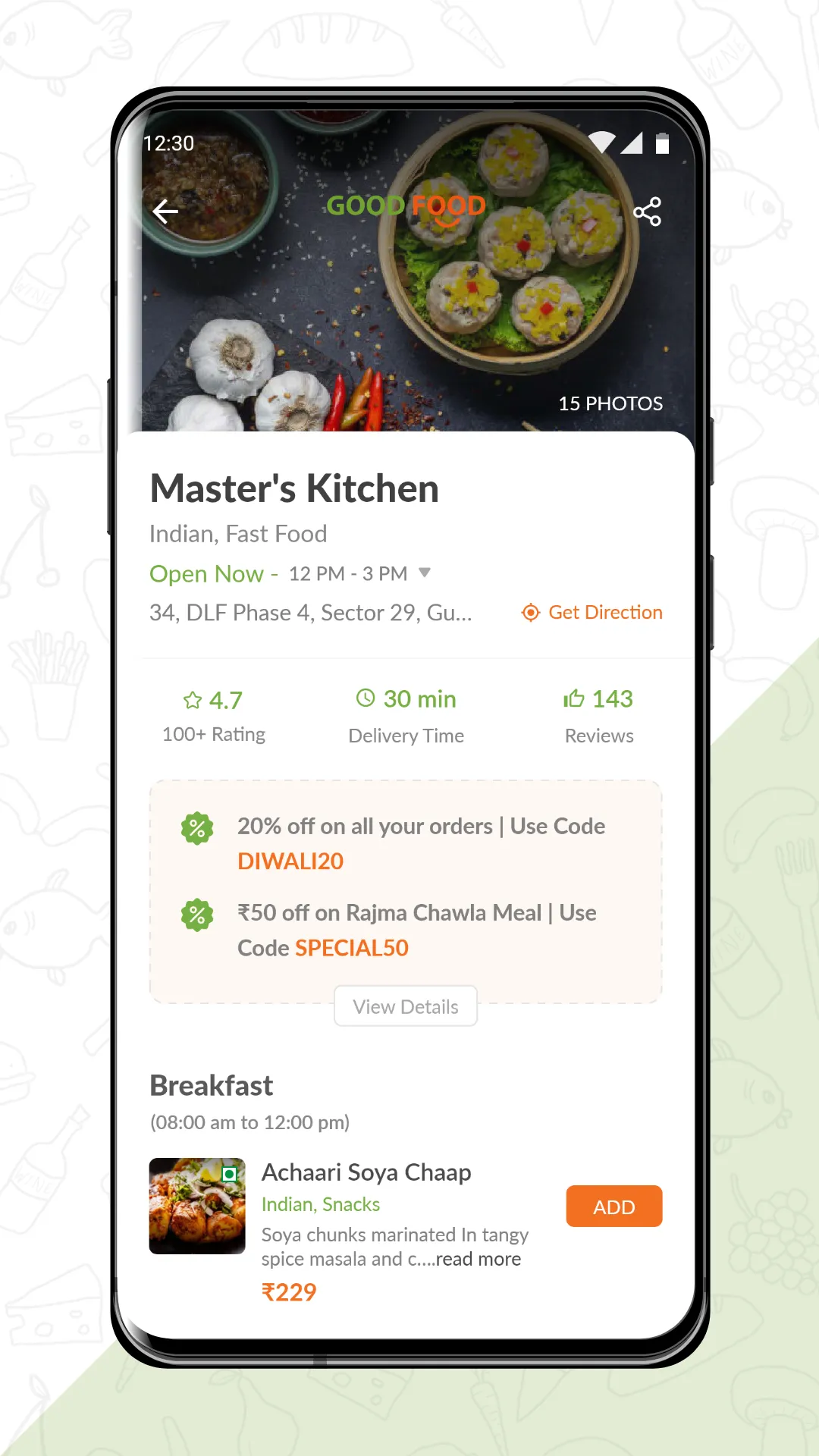 App GOOD FOOD - Home Food | Indus Appstore | Screenshot