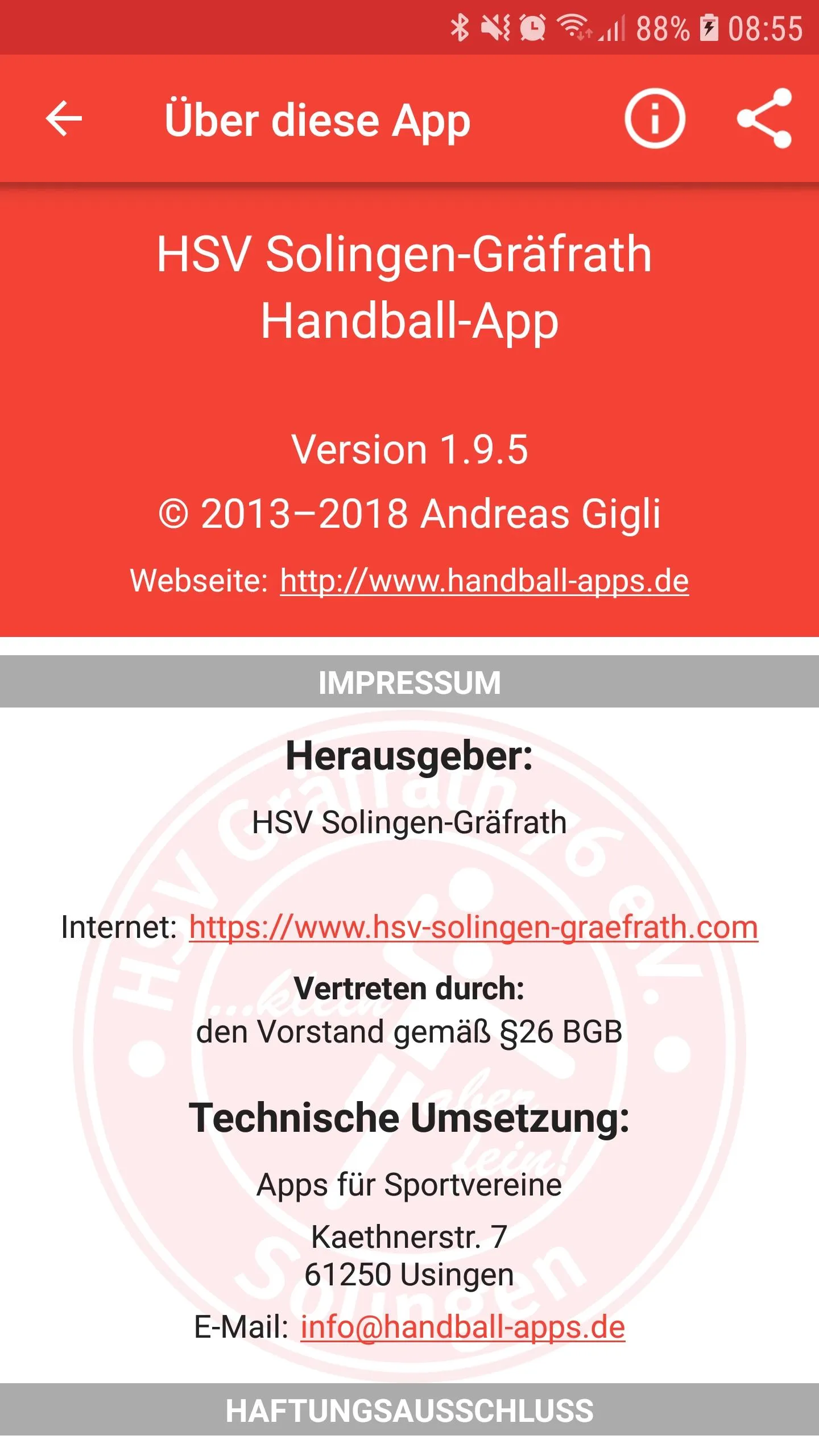 HSV Solingen-Gräfrath | Indus Appstore | Screenshot