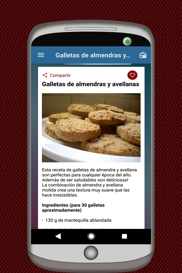 Recetas de Galletas Caseras | Indus Appstore | Screenshot