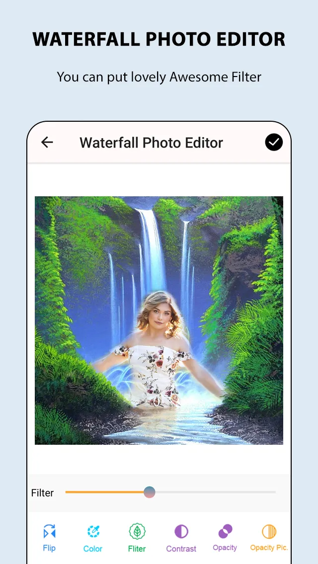 Waterfall Photo Frames | Indus Appstore | Screenshot