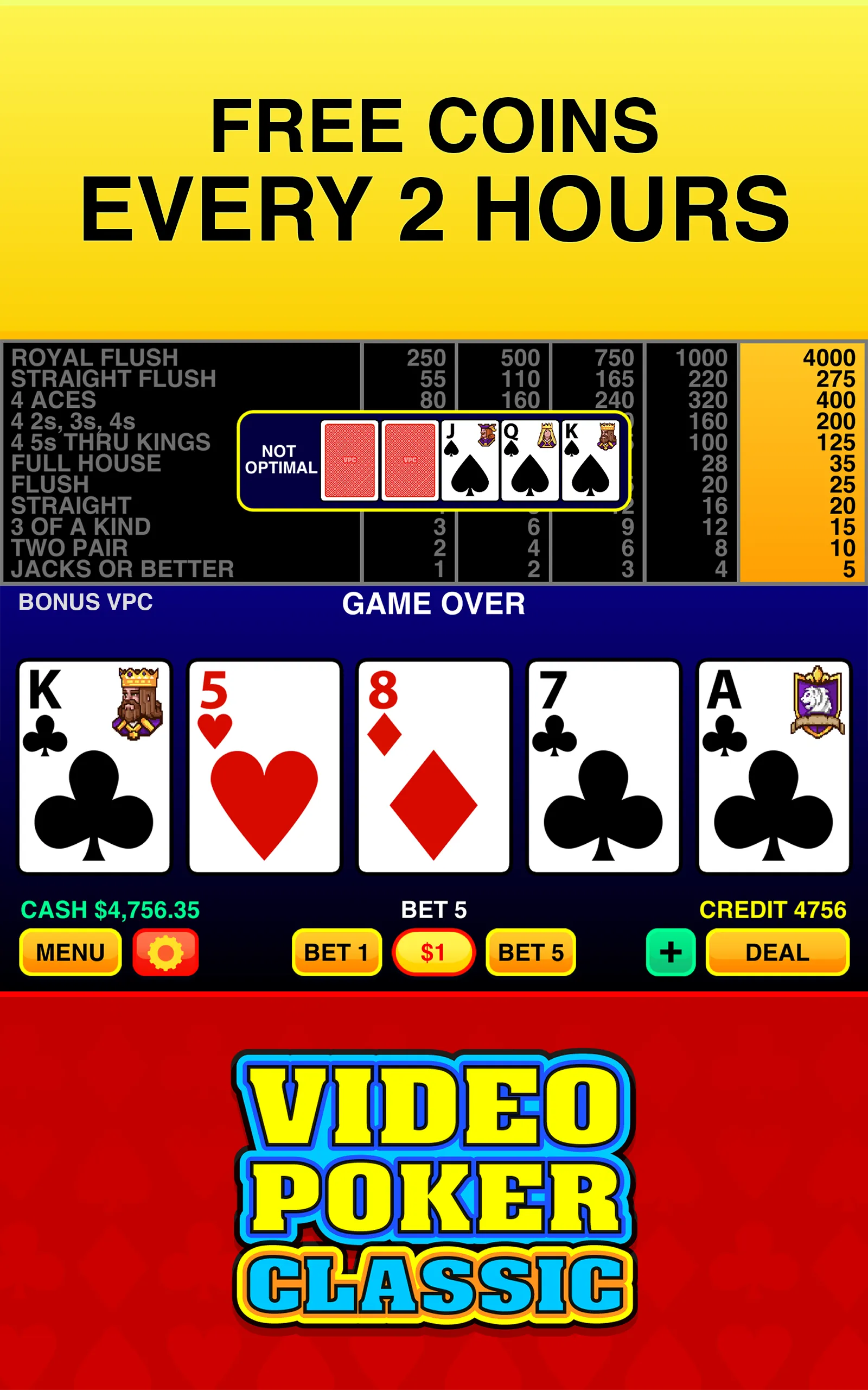 Video Poker Classic ® | Indus Appstore | Screenshot