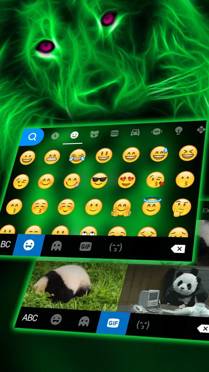 Neon Lion Keyboard Theme | Indus Appstore | Screenshot