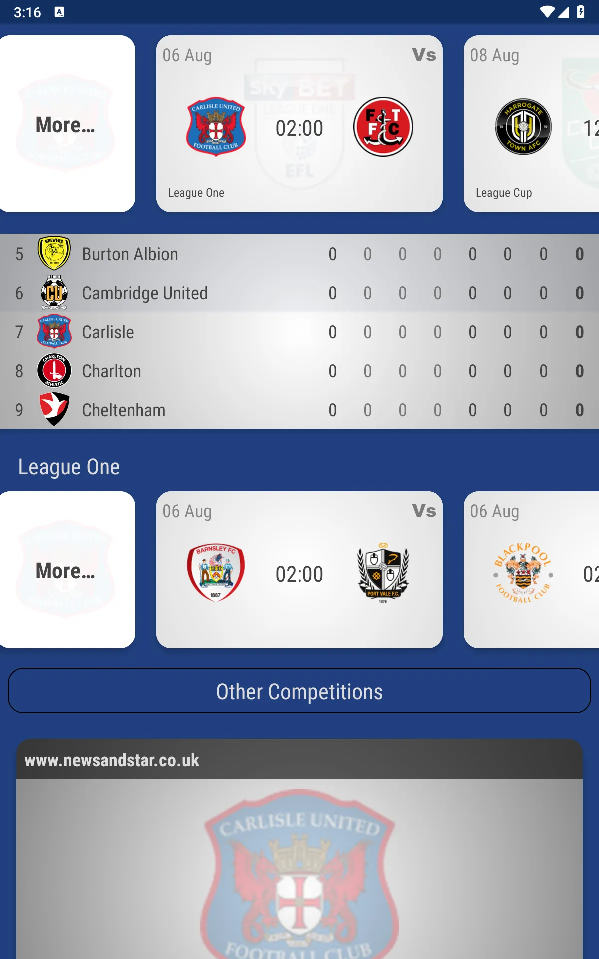 Carlisle United Fan App | Indus Appstore | Screenshot