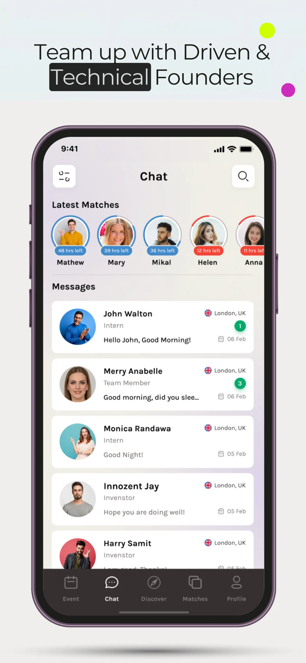 OnlyFounders Find CoFounders | Indus Appstore | Screenshot