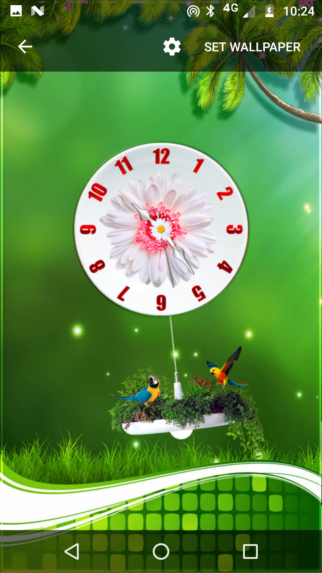 Flower Clock HD Live Wallpaper | Indus Appstore | Screenshot