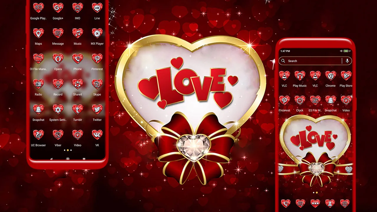 Love Heart Theme Launcher | Indus Appstore | Screenshot