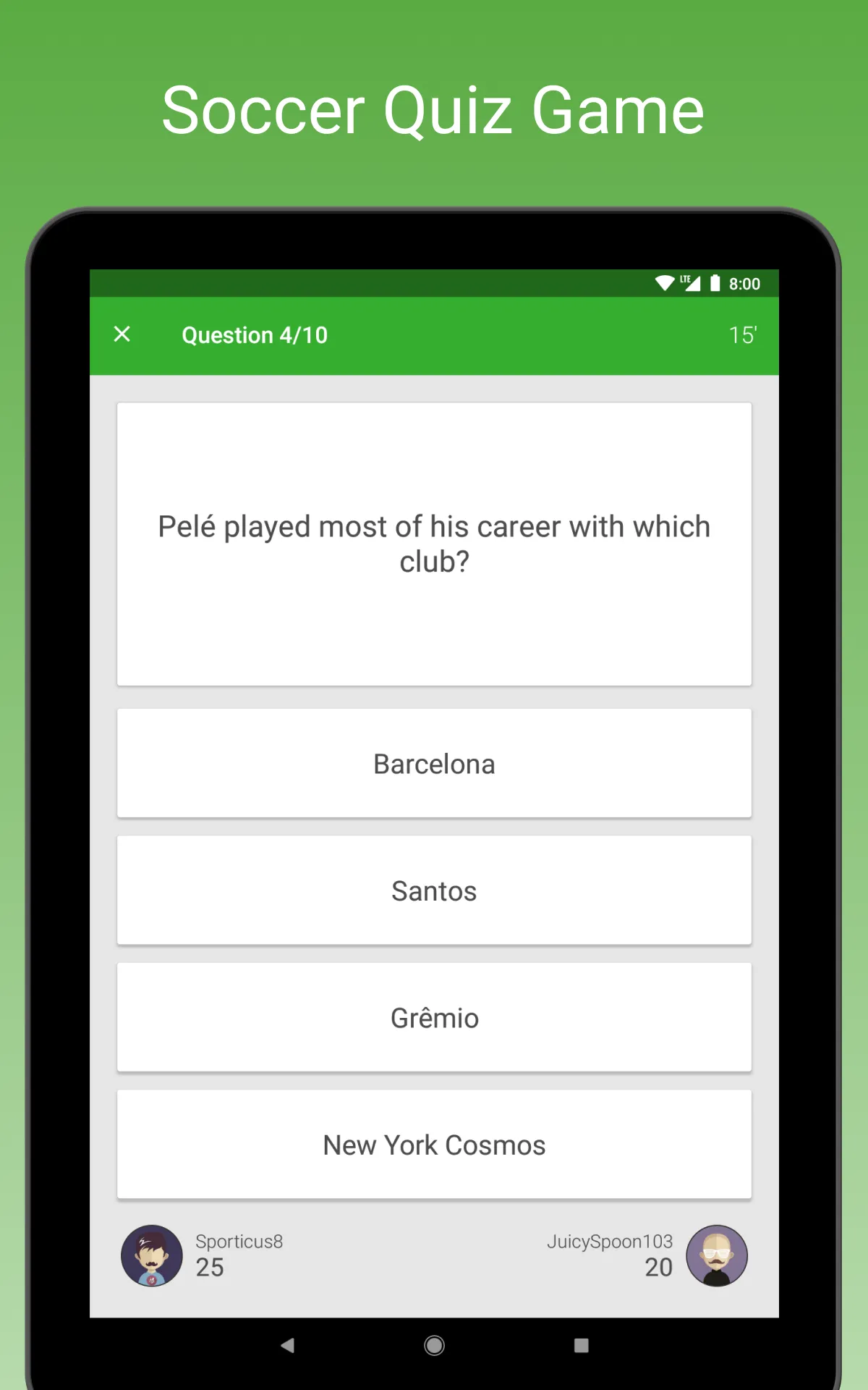 Soccer Fan Quiz | Indus Appstore | Screenshot