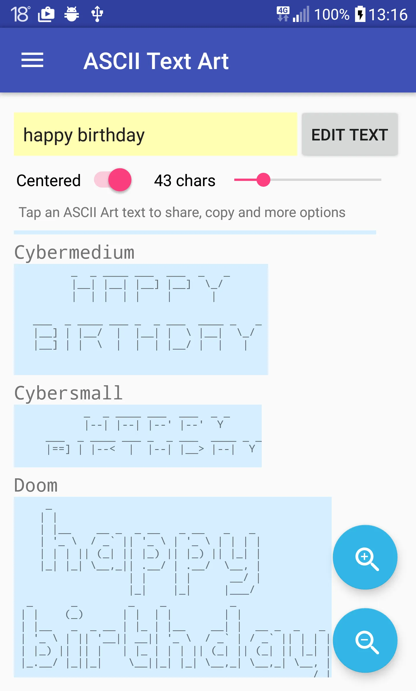 ASCII Text Art | Indus Appstore | Screenshot