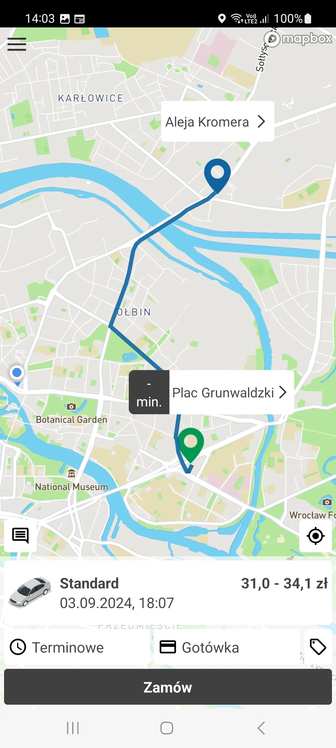 Partner Taxi Wrocław | Indus Appstore | Screenshot