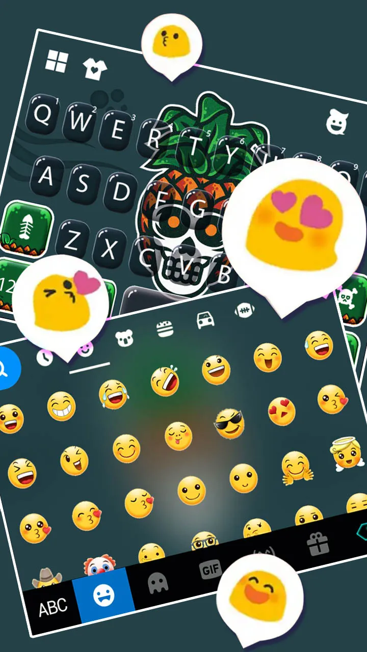 Fun Pineapple Skull Keyboard B | Indus Appstore | Screenshot