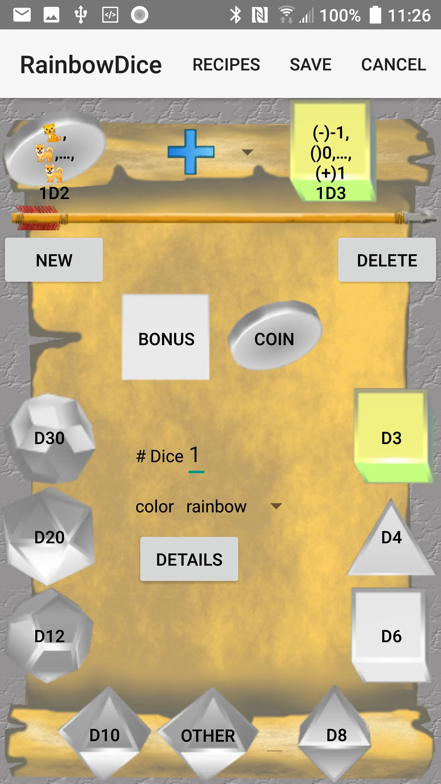 Dice Roller 3D: Rainbow Dice | Indus Appstore | Screenshot