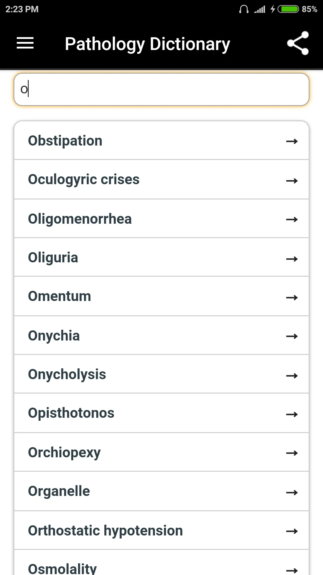 Pathology Dictionary | Indus Appstore | Screenshot