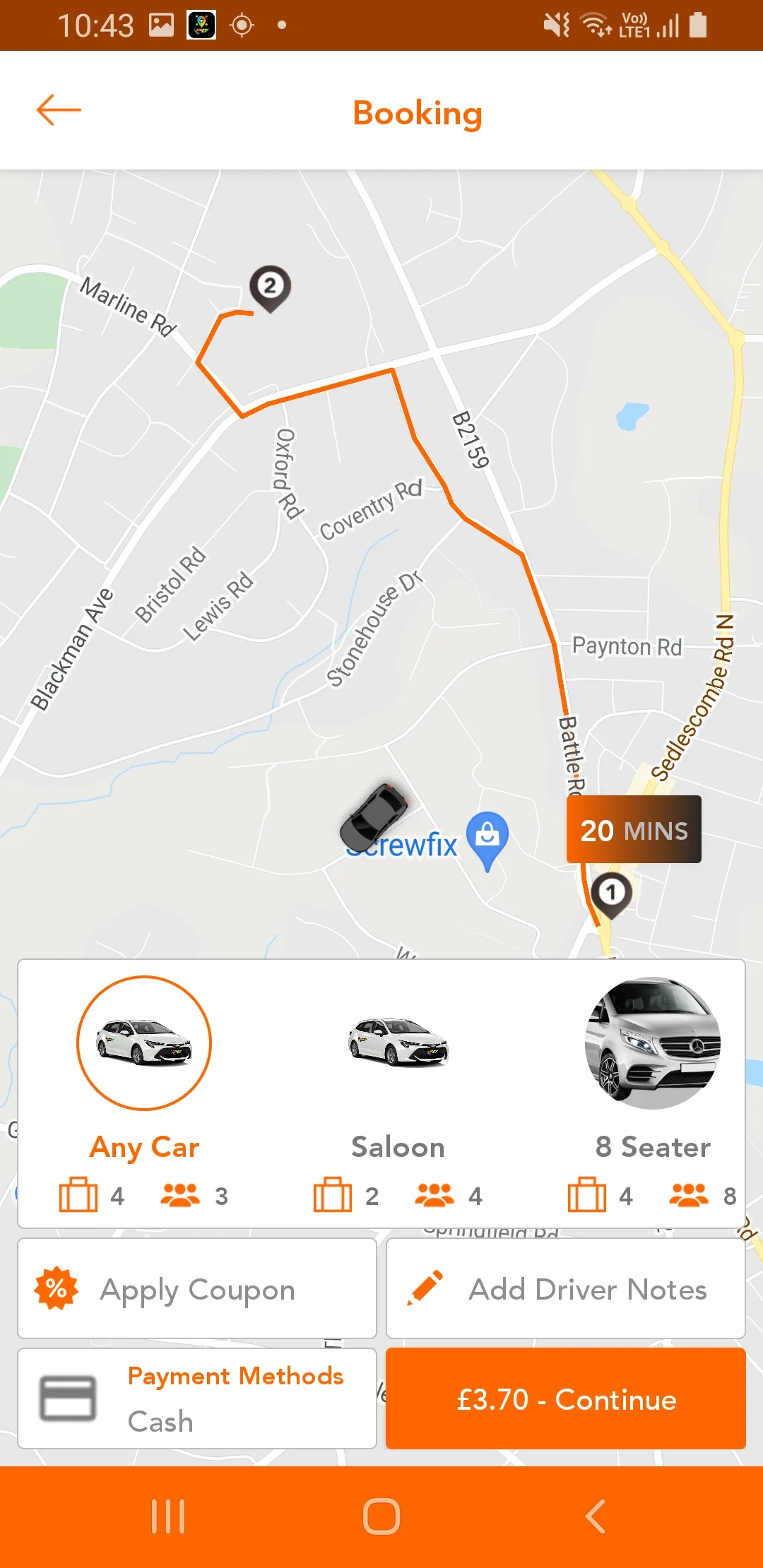 247 Taxis Hastings & Bexhill | Indus Appstore | Screenshot