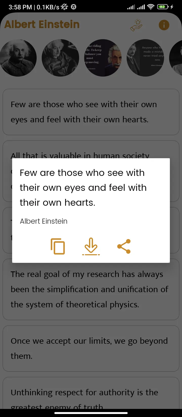 Albert Einstein Quotes | Indus Appstore | Screenshot