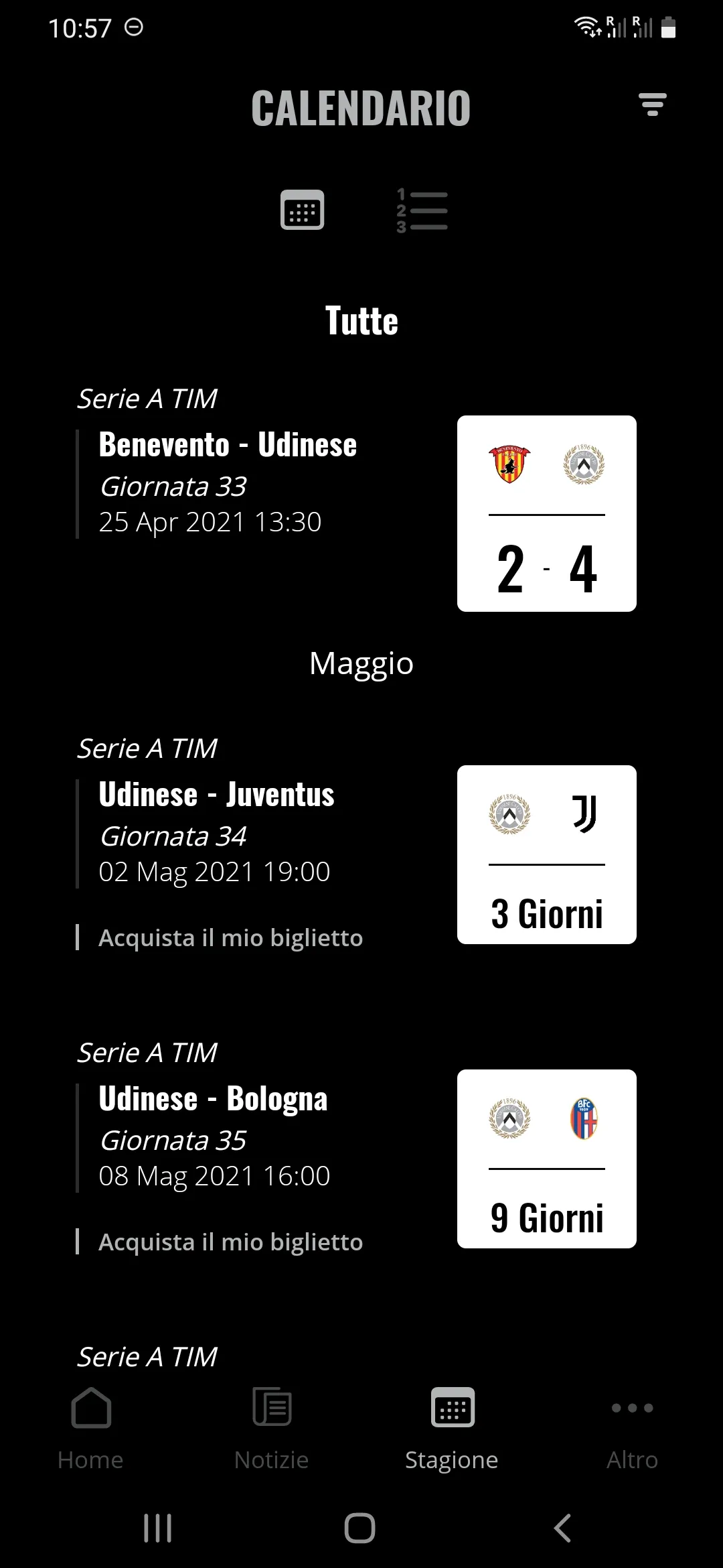 Udinese Calcio App Ufficiale | Indus Appstore | Screenshot