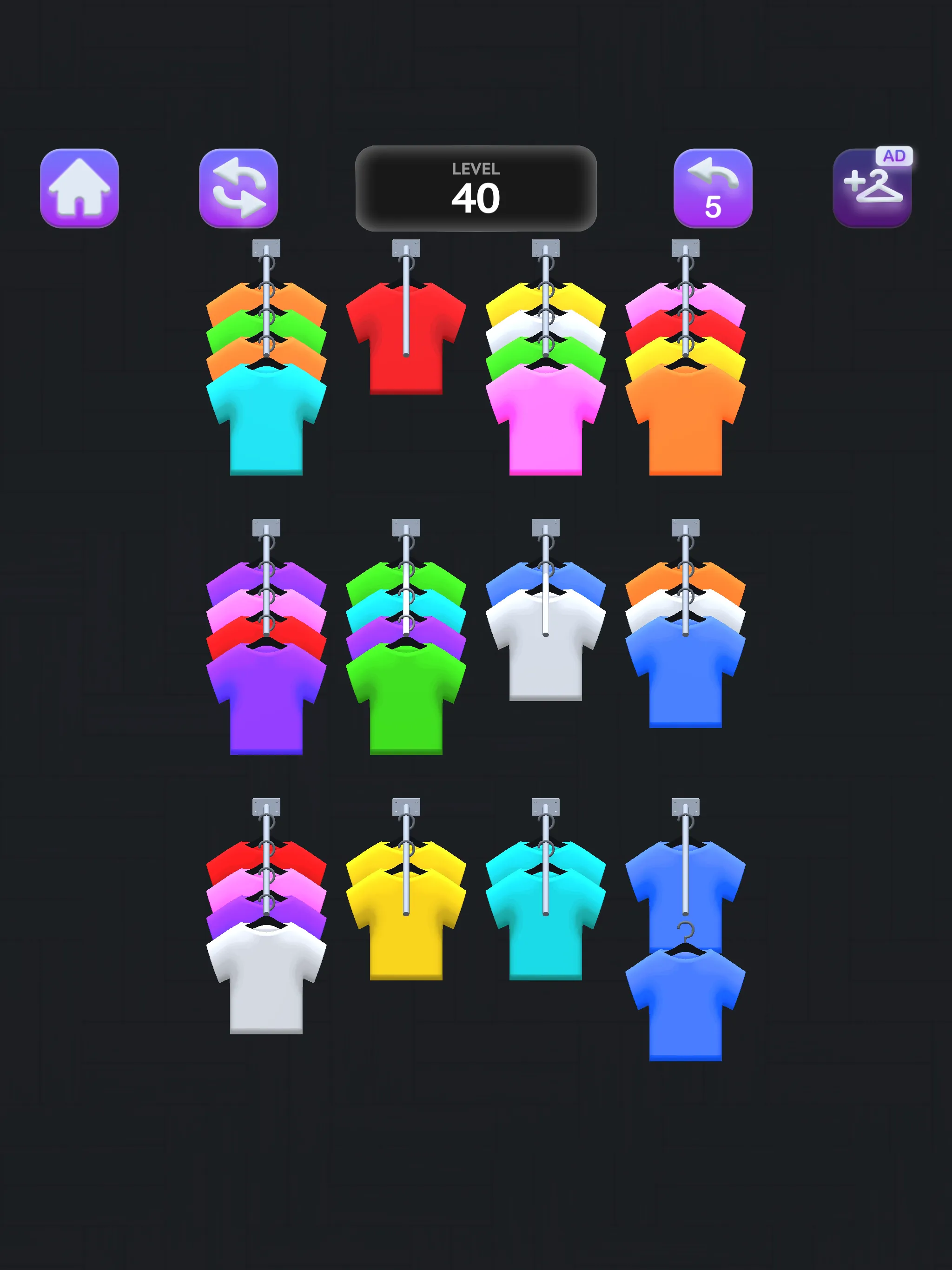 Clothes Sort Puzzle | Indus Appstore | Screenshot