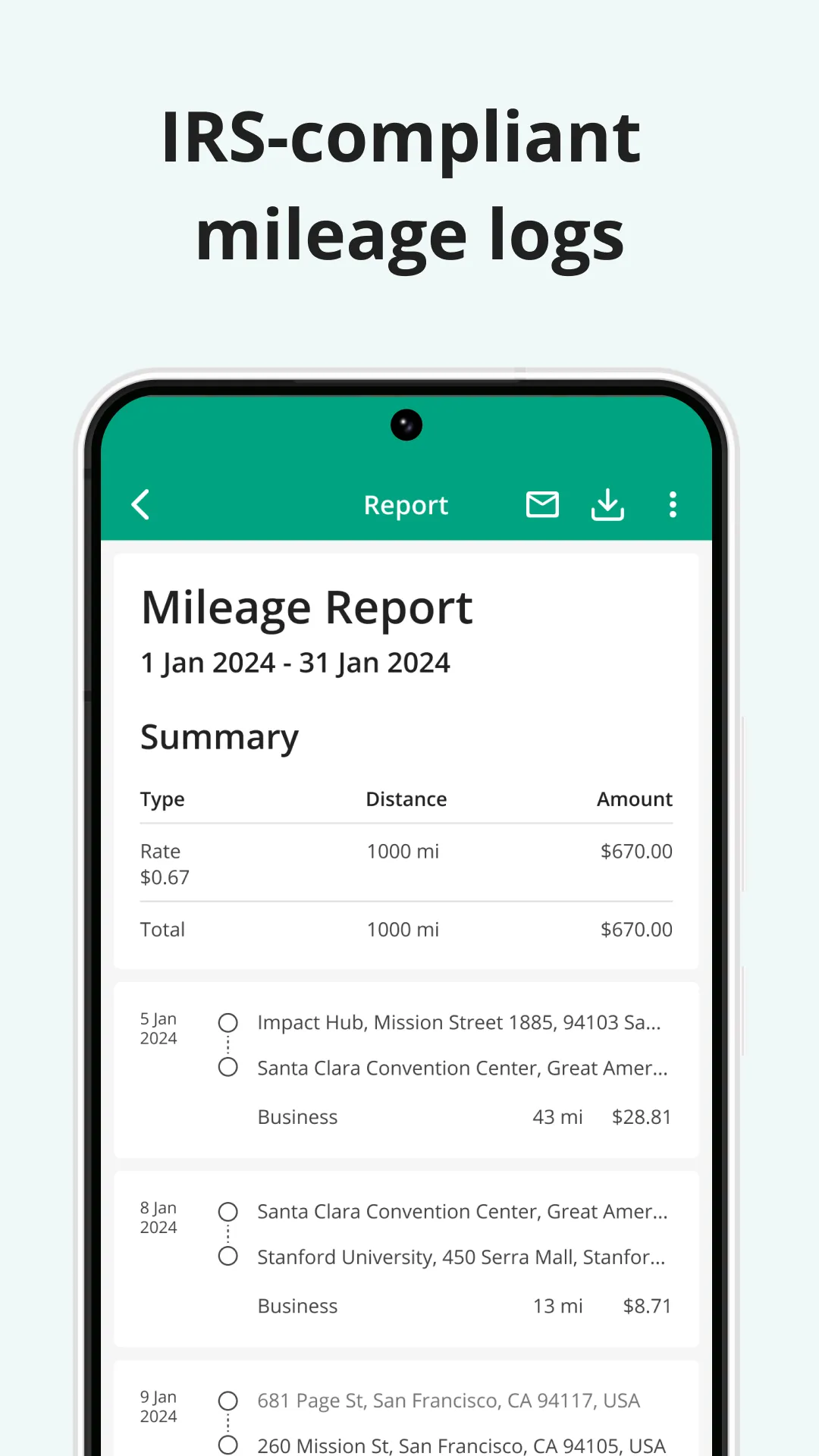 Mileage Tracker by Driversnote | Indus Appstore | Screenshot