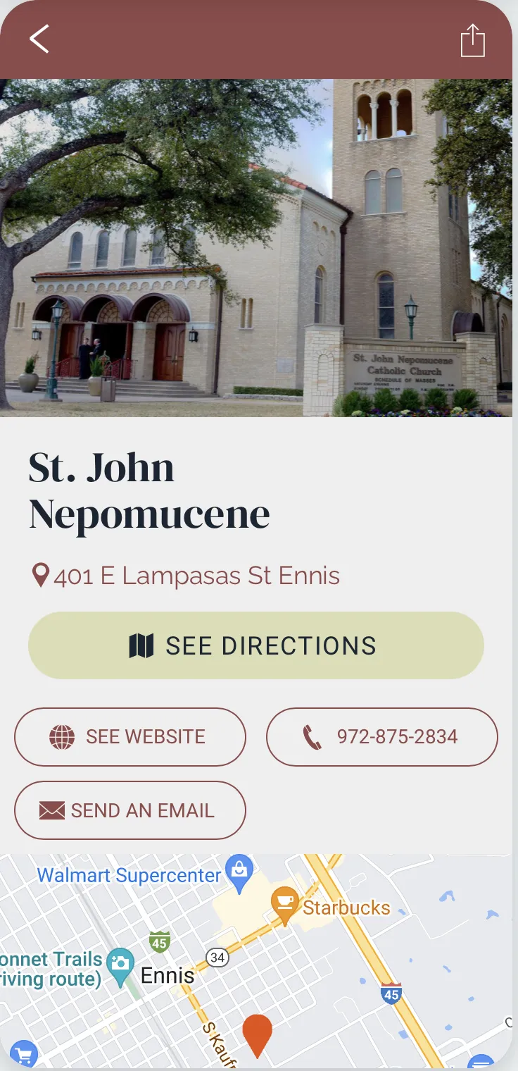 St. John Nepomucene Ennis, TX | Indus Appstore | Screenshot