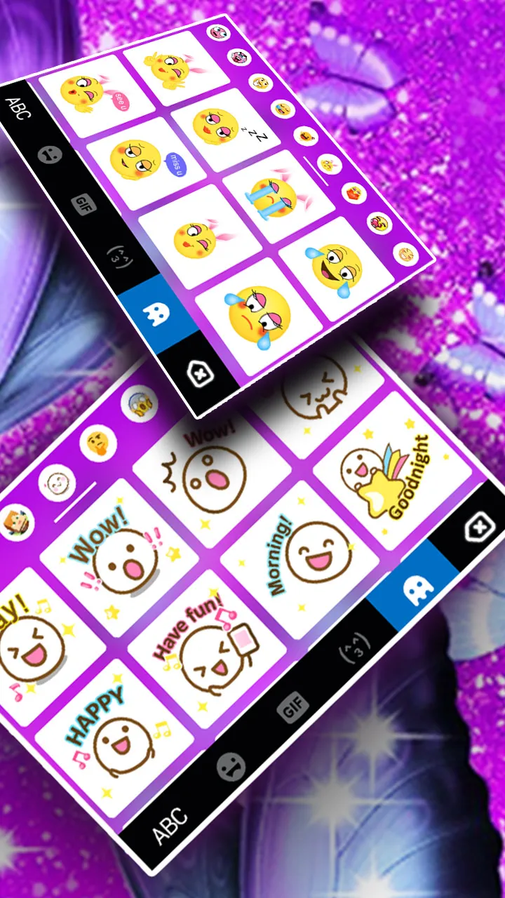 Purple Butterfly Keyboard Back | Indus Appstore | Screenshot