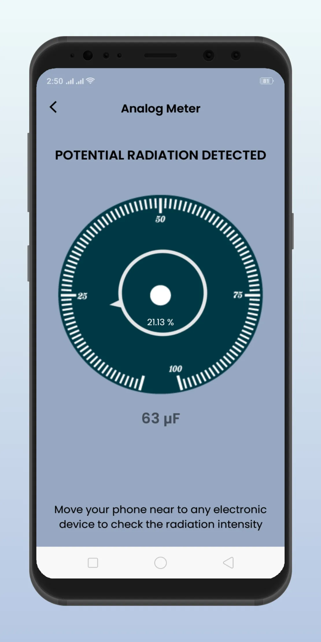 Radiation Detector: EMF Meter | Indus Appstore | Screenshot