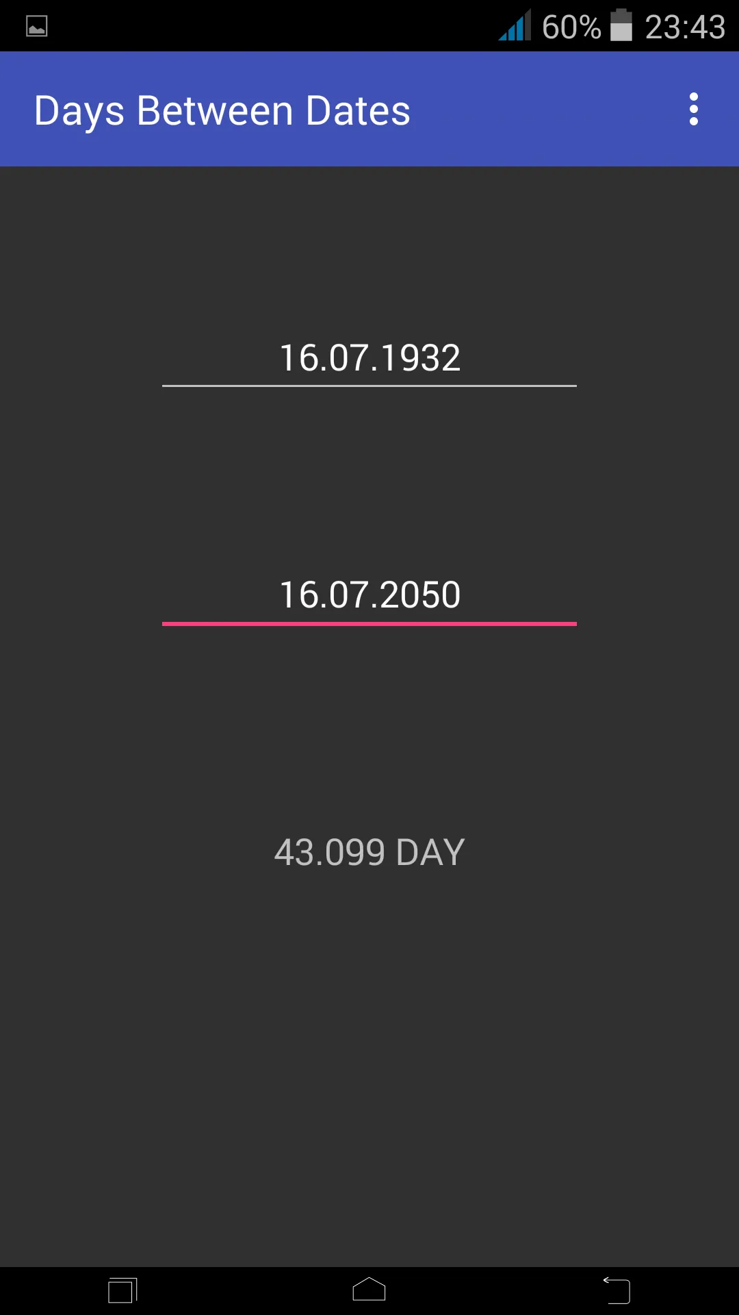 Days Between Dates | Indus Appstore | Screenshot