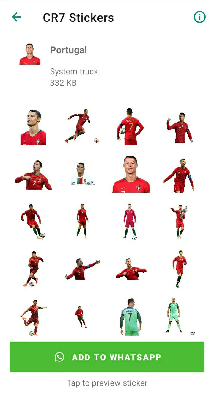 Cristiano Ronaldo Stickers | Indus Appstore | Screenshot