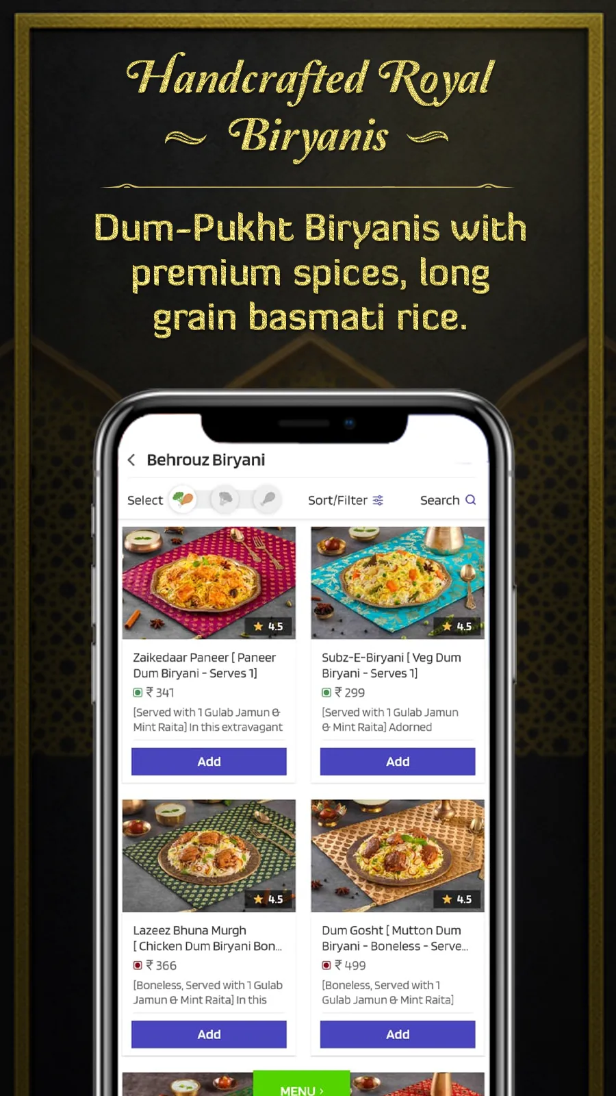 Behrouz Biryani - Order Online | Indus Appstore | Screenshot